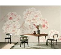 skdhlifpj Photography Wallpaper Red Flowers 250cmx175cm 3D Mural Vintage Peony Birds Kids Living Room Bedroom Wallpaper