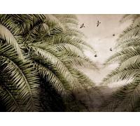 skdhlifpj Photography Wallpaper Tropical Rainforest 300cmx210cm 3D Mural Green Leafy Forest Flying Birds Illustration Kids Living Room Bedroom Wallpaper
