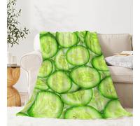 skdjowu Cucumber Slices Blanket,Lightweight Flannel Fleece Love Cucumber Slices Throw Blanket Gifts for Girl All Season,Blanket for Bed/Couch/Sofa (30"x40" for Baby/Pets, Cucumber Slices)