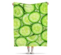 skdjowu Cucumber Slices Blanket,Lightweight Flannel Fleece Love Cucumber Slices Throw Blanket Gifts for Girl All Season,Blanket for Bed/Couch/Sofa 40"x50" for Kids/Children