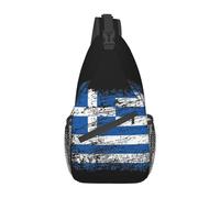 skdjowu Greece Flag Sling Bag Crossbody Backpack Travel Hiking Daypack Shoulder Chest Bag for Women Men