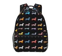 skdjowu Lightweight Casual Laptop Backpack For for Men and Women, Bookbag for College (for Black Dachshund Puppy Animal Dog)