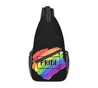 skdjowu Rainbow LGBT Pride Sling Backpack, Multipurpose Lgbt Crossbody Shoulder Bag Travel Hiking Daypack for Men Women