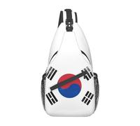 skdjowu South Korea Flag Sling Bag Crossbody Backpack South Korean Travel Hiking Daypack Shoulder Chest Bag for Women Men