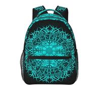 skdjowu Women Men Travel Laptop Backpack Water Resistant Anti-Theft Bag Business Computer Backpack Bookbag Fashion Casual Outdoor Daypack, for Bue Circle Viking Vegvisir Runic Compass