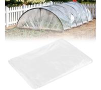 Skdqiee Extra Thick Polythene Plastic Sheeting, 2 x 10 m Clear PE Polytunnel Cover Sheet, Heavy-duty Waterproof Garden Grow Sheet for Gardening, Building Protection