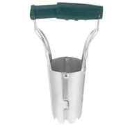 Skdqiee Garden Bulb Planter, 23.3 x 13 cm Hand Transplanter Tool, Zinc Plated Steel Body with Spring Plastic Handle, Hand Bulb Planter for Easy Soil Digging & Flowers Planting in Garden, Balcony