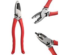 Skdqiee Multi-Function Stripped Screw Removal Pliers, Slip Joint Screw Extractor Pliers with Nail Puller and Wire Cutting Crimping Stripping, Non-Slip Grip, Steel Pliers for Repair Woodworking