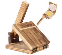 Skdqiee Vintage Charcoal Hardwood Tortilla Press, 6.5 x 5.1 Inches Rectangle Solid Wood Tortilla Maker, Labor-Saving Wood Flour Tortillas Press for Homemade Mexican Tortillas, Roti, Burritos, Tacos