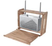 Skdqiee Wooden WiFi Router Storage Box, Large Cable Management System with Ventilation, Modem Cable Router Hider Cover, 15.9 x 12.4 x 6.1 in for TV Stand & Desktop