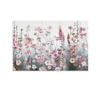 SKDTJUXW Charming Pink Floral Canvas Wall Art Music Canvas Posters for Bedroom Wall Art Decor Posters & Prints 24x36inch(60x90cm) Unframe-style