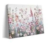 SKDTJUXW Charming Pink Floral Canvas Wall Art Music Canvas Posters for Bedroom Wall Art Decor Posters & Prints 12x18inch(30x45cm) Frame-style
