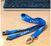 SKE-Direct Staff Blue Printed Lanyard | Metal Lobster Clip
