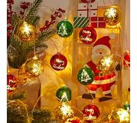 Skeadex Christmas Lights Christmas Decorations Christmas Balls Fairy Lights LED String Lights Outdoor Indoor 8 Modes Remote Control und Timer Waterproof Battery Powered Lights (A-3M with 20 Lights)