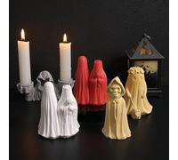 Skeadex Silicone Moulds, Halloween Moulds, Pack of 2 Silicone Moulds, Ghost Bride and Groom Casting Moulds, Silicone Halloween Plaster for Casting, Ghosts, Silicone Mould, Autumn Silicone Casting