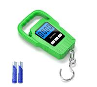 SKEAP Digital Fish Scale Hanging Scale Fishing Scale,110lb/50kg Luggage Scale,Upgrade Large Handle & Backlit LCD Display, Electronic Balance Digital Fishing Postal Scale,Green,Fishing Gifts for Men