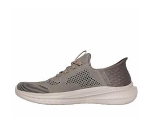 Skechers 210810-KHK Men's Slip-ins Relaxed Fit Slade-Quinto 47.5 EU Air-Cooled Memory Foam Hands Free Vegan Comfort Leisure Shoes Beige