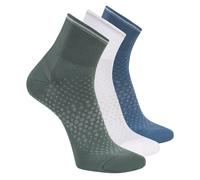 Skechers 3 Pack Men's Performance Running Quarter Socks in Green, Size Large