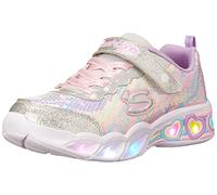 Skechers 302313L SMLT Sneaker, Silver Mesh/Multi Trim, 2 UK