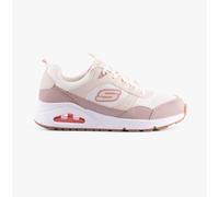 Skechers 310567L/NTTP UNO - MESH MODE Girls Trainers Natural/Taupe - Beige Leather - Size UK 5.5