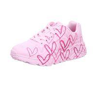 Skechers 314065L Uno Lite Spread The Joy Girls Light Pink Multi Textile Lace Up Trainers