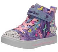 Skechers 314800L PRMT Sneaker, Purple Textile/Multi Trim, 1.5 UK