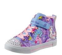 Skechers 314800L PRMT Sneaker, Purple Textile/Multi Trim, 2 UK