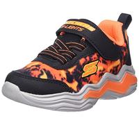 Skechers ERUPTERS IV ROLDEN Boys Casual Touch Fasten Trainers-Black/Orange