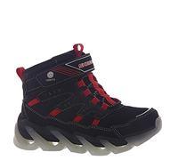 Skechers 400131L BKRD Ankle Boot, Black Synthetic & Textile/Red Trim, 1.5 UK