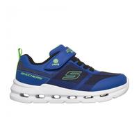 Skechers Boy's Glide-Step Lights Trainers, Blue & Black Synthetic/Textile/Lime Trim, 10 UK Child