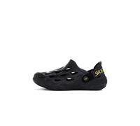 Skechers 406446L BLK Sneaker, Black Synthetic/Yellow Trim, 13 UK