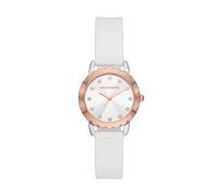 Skechers Anaheim Women's Rose Bezel White Silicone Strap Watch