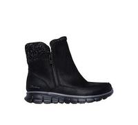 Skechers Women's Synergy Lovely Collab Boots, Black Microleather/Knit, 7 UK