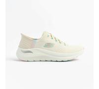 Skechers Women's Arch Fit 2.0 Easy Chic Slip-On Sneakers, Natural Mesh/Pink Trim, 6 UK