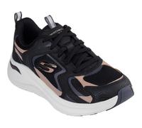 Skechers Women's Arch Fit 2.0 Vintage Luxe Sneaker, Black Leather/Mesh/Rosegold Trim, 3 UK