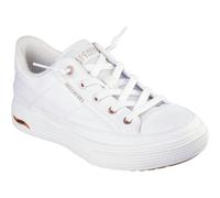 Skechers Women's Arch Fit Arcade - Meet Ya There Sneaker in White, Size 3 Wide | Textile, Vegan, Machine Washable