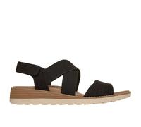 Skechers Arch Fit Oasis Women's Black & Brown Cross Strap Sandals, Size: 7