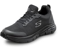 Skechers Arch Fit Work Charles, Men's, Black, Alloy Toe, Slip Resistant, Low Athletic Work Shoe (8.0 M)