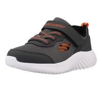 Skechers Baby Boy's Bounder Techrox Sneaker, Gray Synthetic/Gray Textile/Black & Orang, 6 UK