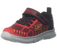 Skechers Baby Boy's Comfy Flex 2.0 - Tronox Sneakers, Black Red Textile Synthetic Yellow Trim, 5 UK Child