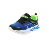 Skechers Baby Boy's Flex-Glow Ultra Prism-Pacer Trainers, Black & Blue Synthetic/Textile/Lime Trim, 7 UK