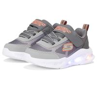 Skechers Baby Boy's Meteor-Lights Krendox Sneakers, Charcoal & Gray Textile/Charcoal Synthetic /, 4 UK Child