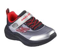Skechers Baby Boy's Microspec Advance Sneaker, Black & Charcoal Textile/Silver Synthetic /, 8 UK