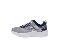 Skechers Baby Boy's Microspec Advance Sneaker, Navy, Gray, & White Textile/Navy Synthetic, 8 UK