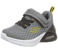 Skechers Baby Boy's Microspec Max Gorvix Sneakers, Charcoal Textile/Black & Yellow Trim, 4 UK Child