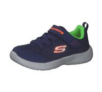 Skechers Boy's Skech-stepz 2.0 Mini Wanderer Sneaker, Navy Textile Synthetic Lime Orange Trim, 8 UK Child