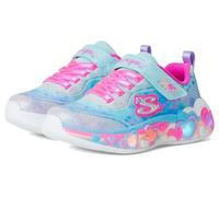 Skechers Baby Girl's Eternal Heart Lights Casual Shoes, Light Blue Sparkle Mesh/Multi Trim, 6 UK