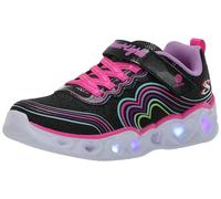 Skechers Baby Girls Heart Lights Retro Hearts Shoes (12.5 UK Child) (Black/Multicoloured)