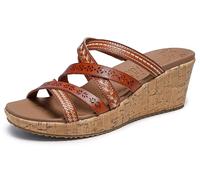 Skechers Women's Wedge Sandal Beverlee Tiger Posse Bown(LUG) 3 UK (36 EU)