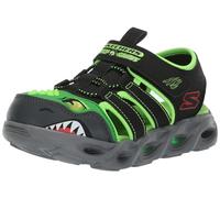 Skechers Boy's S-Lights: Thermo-Flash - Hydro-Flare Sandals in Black/Lime, Size 12 | Synthetic